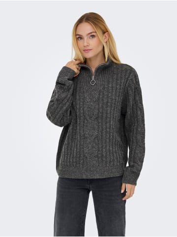 JDY Strickpullover in Dark Grey Melange