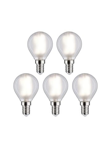 paulmann LED 5er Pack Tropfen E14 470lm 4000K matt E14 230V F