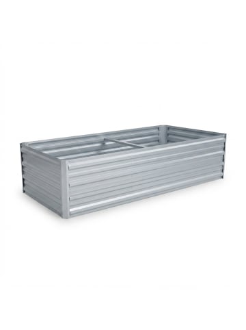 relaxdays Hochbeet in Hellgrau - (B)240 x (H)57 x (T)90 cm