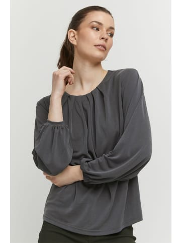 b.young Shirttop BYPERL TSHIRT - 20811741  Langarm-Top in Grau
