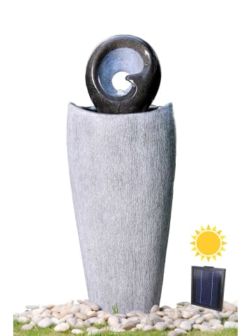 Kiom Solar Gartenbrunnen FoGlobo Solar 31 x 90 x 35 in grau / dunkelgrau