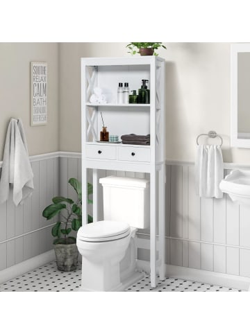 COSTWAY Badezimmerschrank in Weiß