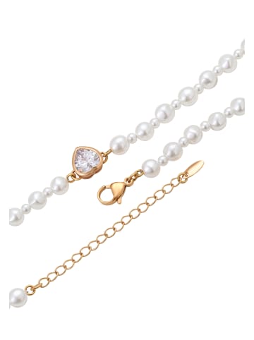 faina Women Necklace in Rose Gold White