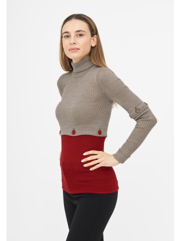 TOOCHE Langarmshirt "Dual Mokka Elegance" in rot