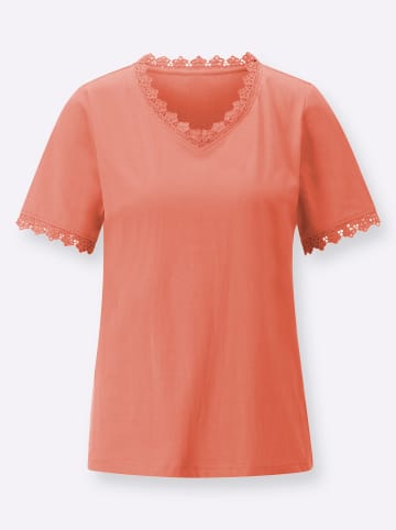 Sieh an! V-Shirt in papaya