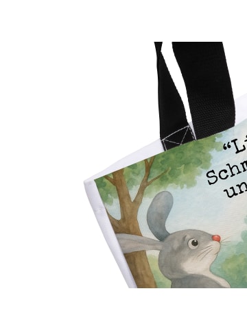 Mr. & Mrs. Panda Shopper Tasche Hase Igel Design mit Spruch in Weiß