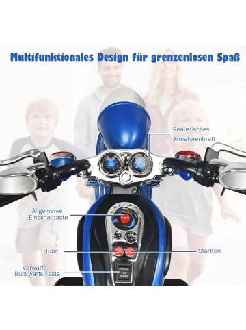 COSTWAY 6V Elektro Motorrad in Blau