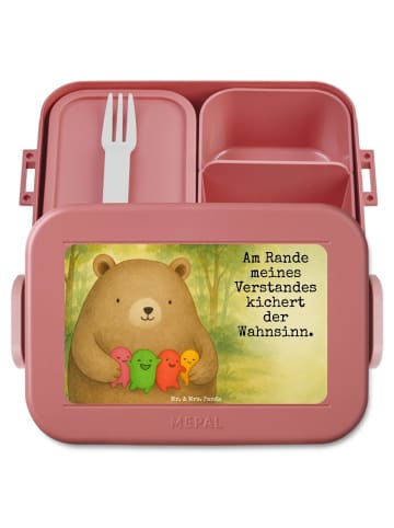 Mr. & Mrs. Panda Bento Box Bär Gefühl Design mit Spruch in Rot Pastell