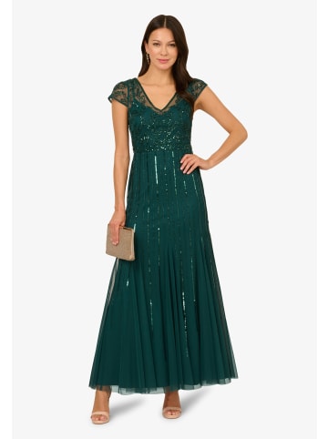 Adrianna Papell Abendkleid Beaded Long Dress in Gem Green