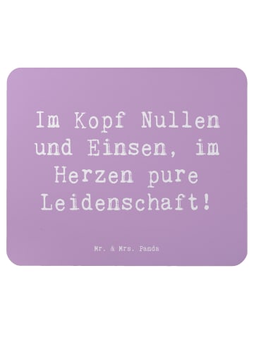 Mr. & Mrs. Panda Mousepad Spruch Programmierer Herz mit Spruch in Lavendeltraum