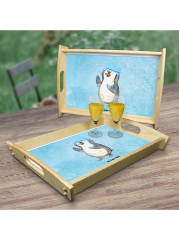 Mr. & Mrs. Panda Tablett Pinguin Duschen ohne Spruch in Eisblau