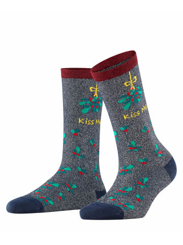 Falke Burlington Kiss Mas Damen Socken in Dark navy