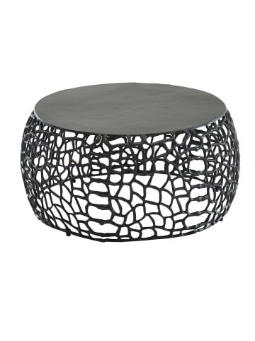KADIMA DESIGN Couchtisch Ast-Design | Metall Schwarz, 66x66cm, Rund in Schwarz