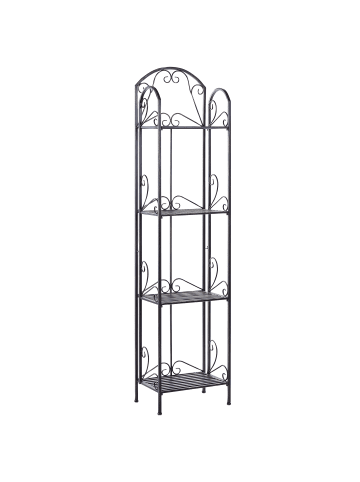 Beliani Badezimmerregal VALDIVIA in Schwarz - (W) 40 x (H) 166 x (L) 27 cm