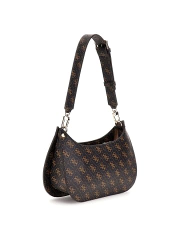 Guess Meridian - Schultertasche Mini 27 cm in brown logo