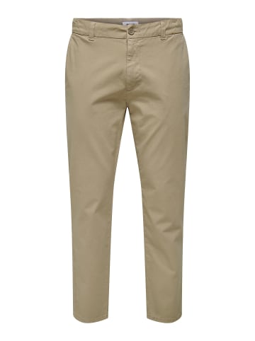Only&Sons Hose Chino Basic Reißverschluss Gesäßtaschen in Beige