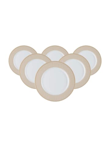 Ritzenhoff & Breker 6er Set Frühstücksteller Geo in Beige ø 20,5 cm in beige