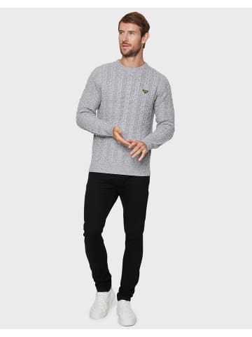 Threadbare Pullover Ely in Light Grey / Ecru Twist