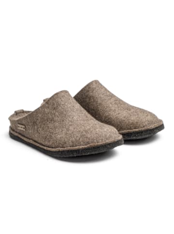 HAFLINGER Clog Flair Soft Wollfilz in Torf