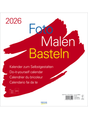 Korsch Kalender - Foto-Malen-Basteln Bastelkalender weiß groß 2026