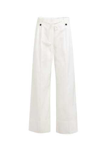YAYA Hose mit Bundfalten in Off White Dessin