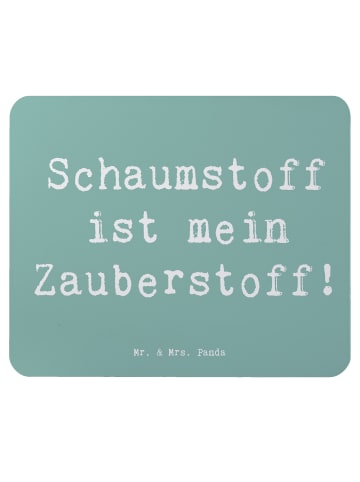 Mr. & Mrs. Panda Mauspad Spruch Zauber der Polsterin mit Spruch in Meeresbrise