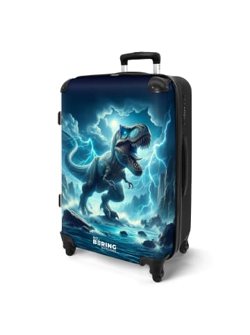 NoBoringSuitCases Suitcase, Koffer, Reisekoffer T-Rex blau