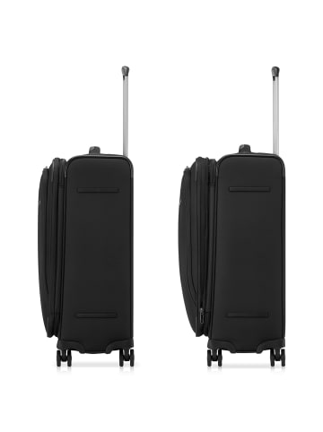 Roncato City 3.0 4 Rollen Trolley M 64 cm mit Dehnfalte in schwarz