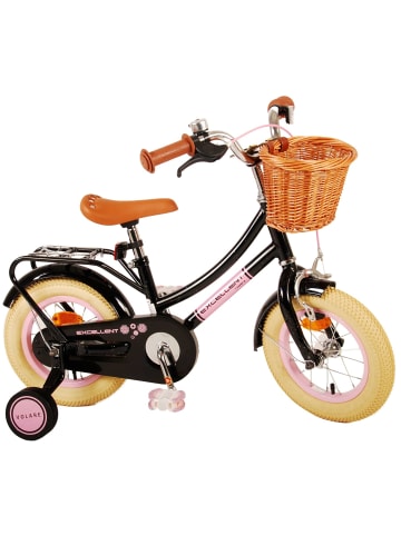 Volare Kinderfahrrad Excellent für Mädchen 12 Zoll Kinderrad in Schwarz 3 Jahre