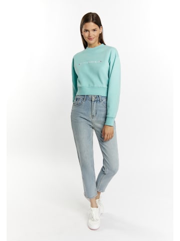 myMo Sweatshirt Cropped in Aqua