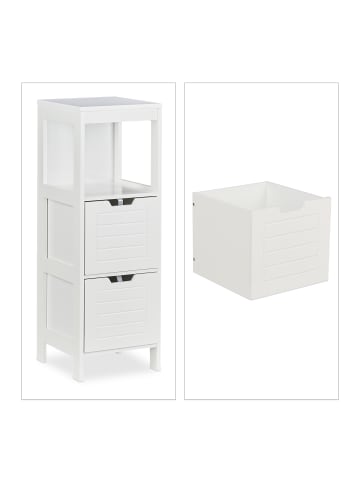 relaxdays Badezimmerschrank in Weiß - (B)30 x (H)90 x (T)30 cm