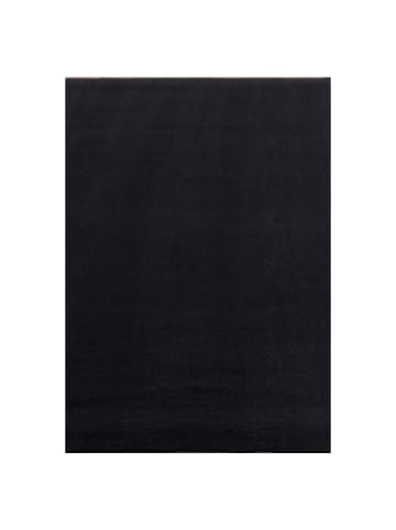 KADIMA DESIGN Teppich Kurzflor Uni-Farbe Microfaser Antirutsch Wohnzimmer waschbar in Schwarz
