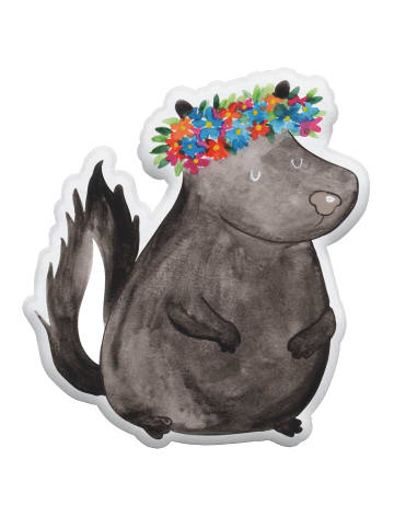 Mr. & Mrs. Panda Zierkissen Stinktier ohne Spruch in Weiß