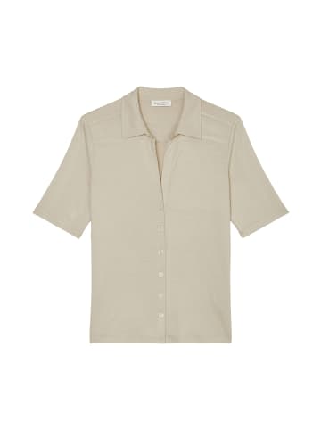 Marc O'Polo Kurzarm-Jerseybluse in linen beige