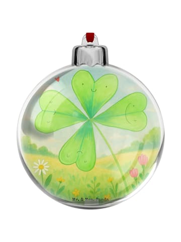 Mr. & Mrs. Panda Weihnachtsbaumschmuck Blume Kleeblatt Design oh... in Weiß