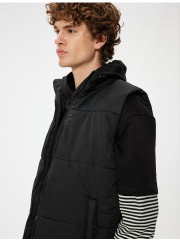 KOTON Weste Anorak in Schwarz