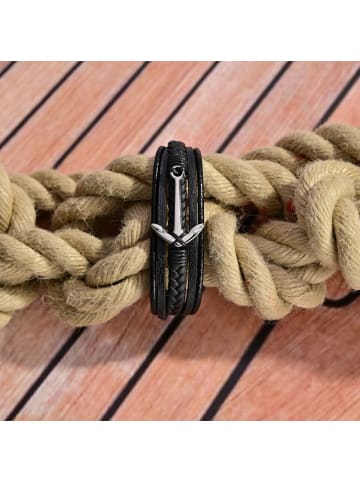 Adeliás Herren Anhänger – Gravuranhänger aus Leder in silber