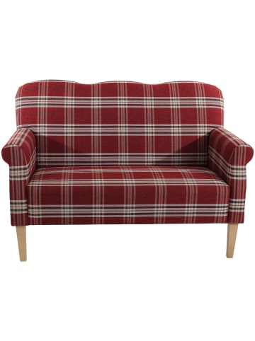 58 aufm Kessel KÜCHENSOFA Karin Bezug Flachgewebe Buche natur / rot