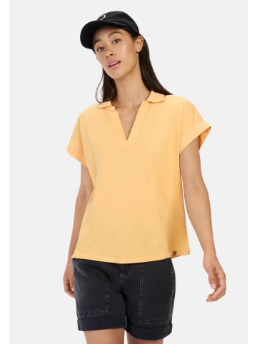 Camel Active Kurzarmshirt mit Polokragen in Orange