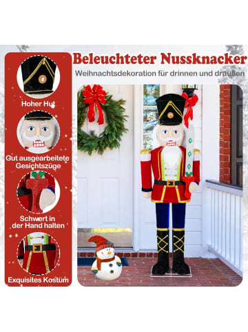COSTWAY Weihnachten Nussknacker Figur groß in Bunt