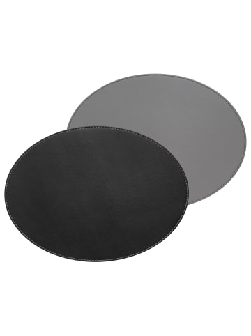 FREEFORM Platzset DUO oval, Schwarz/Grau