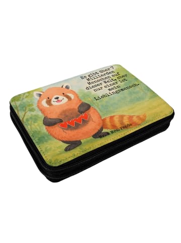 Mr. & Mrs. Panda Menschrmäppchen Roter Panda Design mit Spruch in Weiß