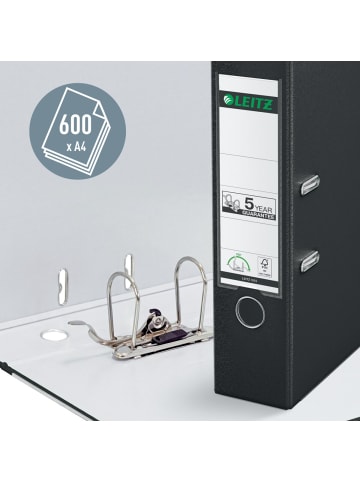 Leitz Ordner Kunststoff A4 180Grad 80mm schwarz