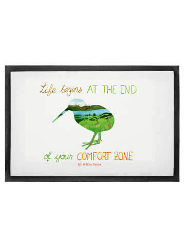 Mr. & Mrs. Panda Schmutzfangmatte Kiwi Neuseeland mit Spruch in Bunt