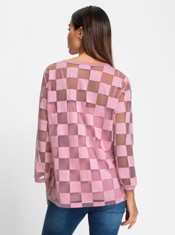 Heine Bluse in altrosa-kariert