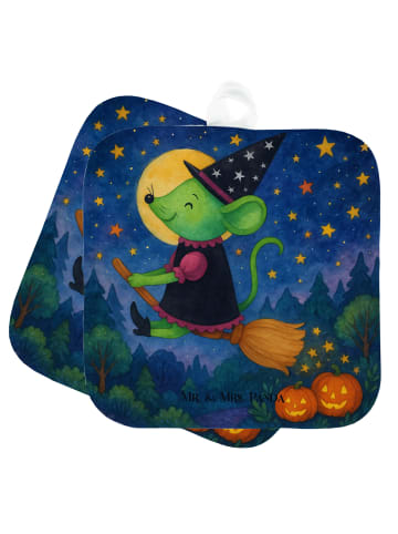 Mr. & Mrs. Panda Topflappen Hexe Fliegt Design ohne Spruch in Weiß