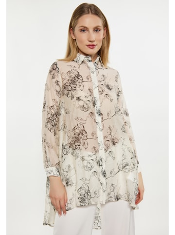 DreiMaster Damen Bluse in Schwarz Wollweiss