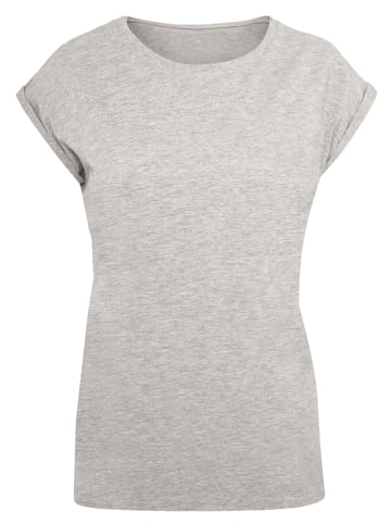 F4NT4STIC Damen T-Shirt PLUS SIZE Kanagawa Welle in grau meliert