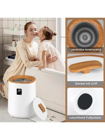 COSTWAY 18L Handtuchwärmer Eimer in Weiß