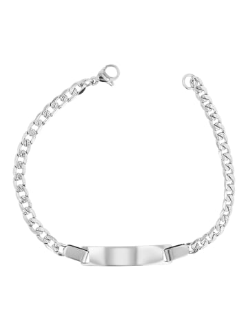 Adeliás Damen Armband – Panzerarmband aus Edelstahl 18 cm in silber